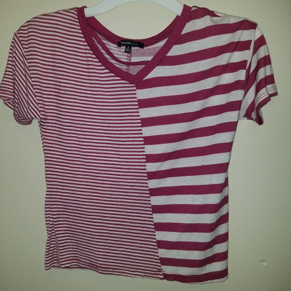 Girls Tahari size 6 maroon shirt